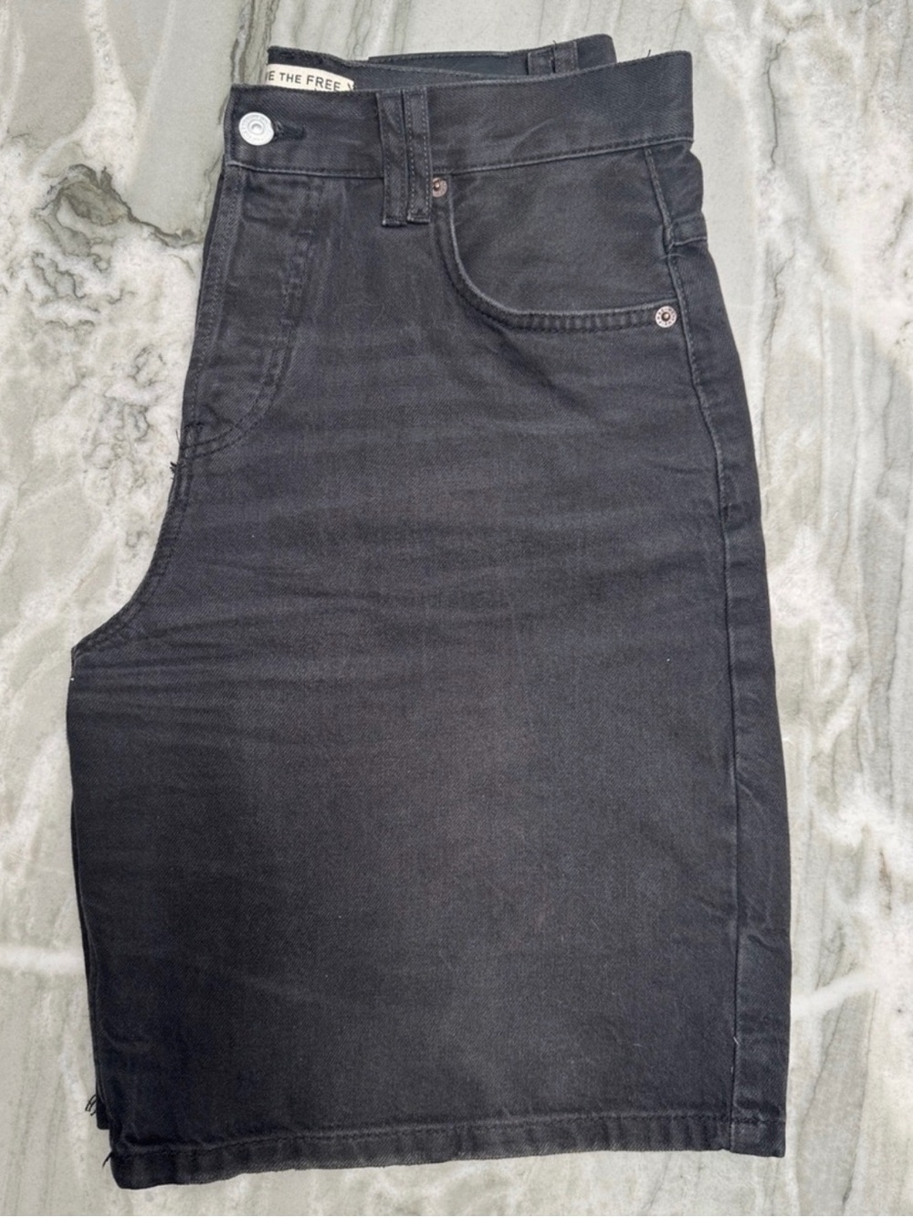 We The Free High Waisted Black Bermuda Shorts